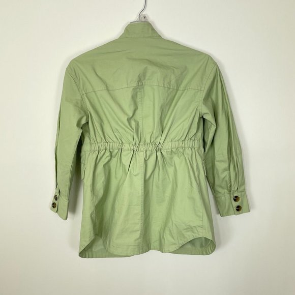 Universal Thread Womens Jacket XS Utility Long Green Button Up Front Pockets New - Picture 7 of 12